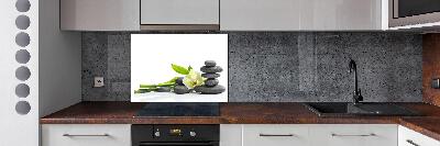 Glazen achterwand keuken Orchidee