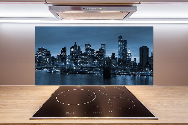 Spatplaat keuken New York 's nachts