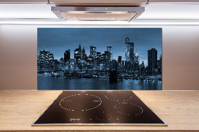 Spatplaat keuken New York 's nachts