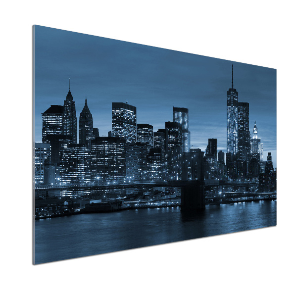 Spatplaat keuken New York 's nachts