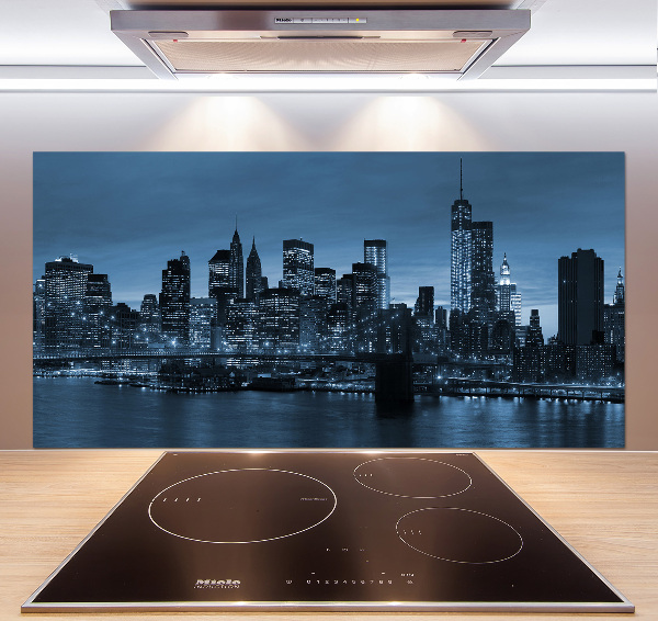 Spatplaat keuken New York 's nachts