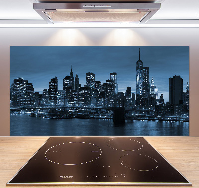Spatplaat keuken New York 's nachts