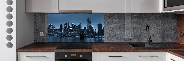 Spatplaat keuken New York 's nachts