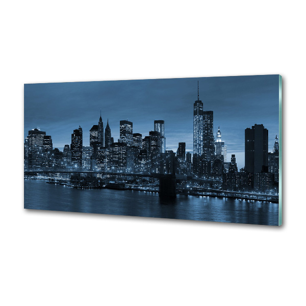 Spatplaat keuken New York 's nachts