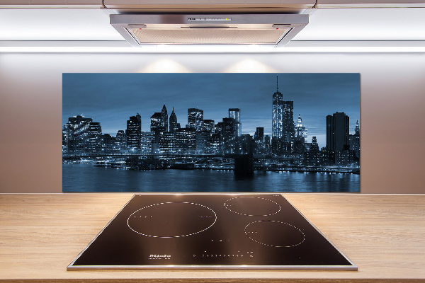 Spatplaat keuken New York 's nachts