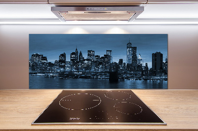 Spatplaat keuken New York 's nachts