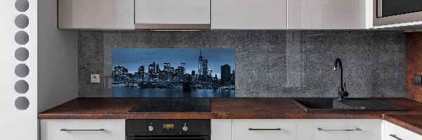 Spatplaat keuken New York 's nachts