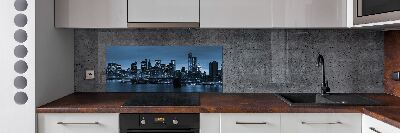 Spatplaat keuken New York 's nachts