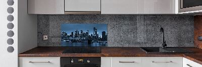 Spatplaat keuken New York 's nachts