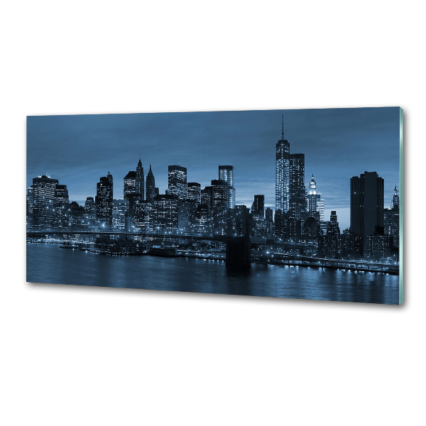 Spatplaat keuken New York 's nachts