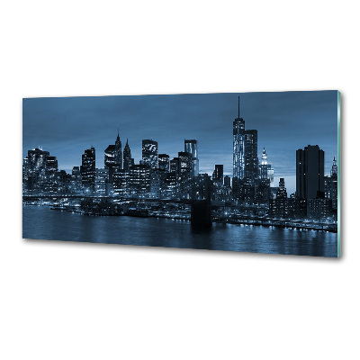 Spatplaat keuken New York 's nachts
