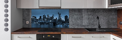 Spatplaat keuken New York 's nachts