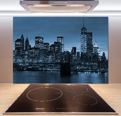 Spatplaat keuken New York 's nachts