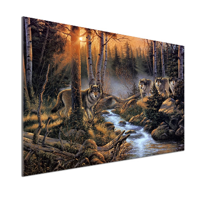 Panel do kuchni Wataha wilków