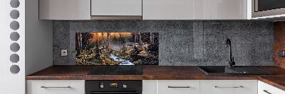 Spatscherm keuken Een roedel wolven