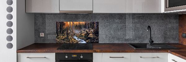 Spatscherm keuken Een roedel wolven