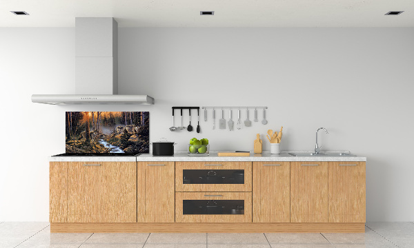 Spatscherm keuken Een roedel wolven