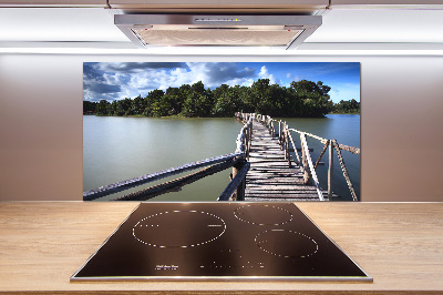 Achterwand keuken Houten brug