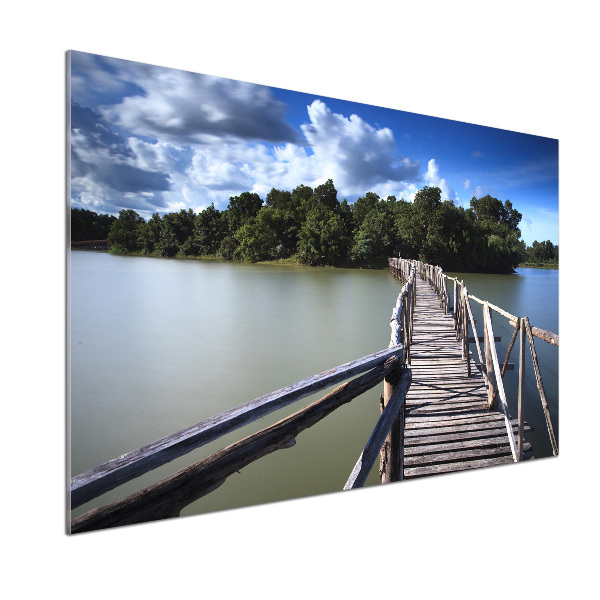 Achterwand keuken Houten brug