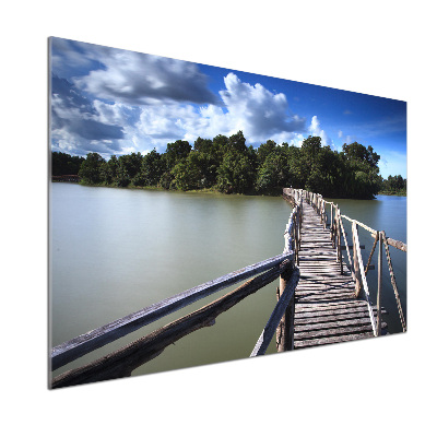Achterwand keuken Houten brug