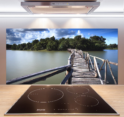 Achterwand keuken Houten brug