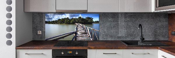 Achterwand keuken Houten brug