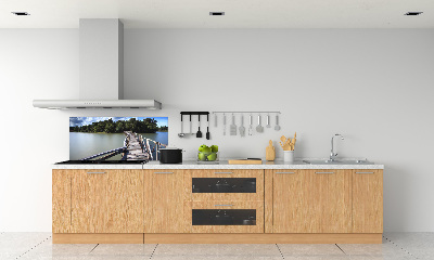 Achterwand keuken Houten brug