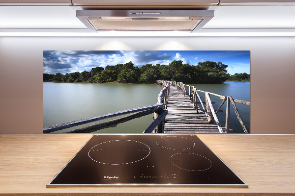 Achterwand keuken Houten brug