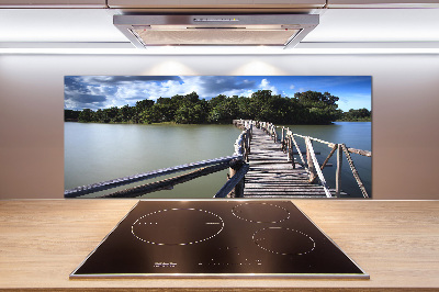 Achterwand keuken Houten brug