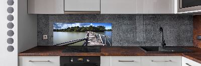 Achterwand keuken Houten brug