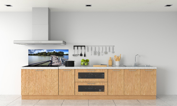 Achterwand keuken Houten brug