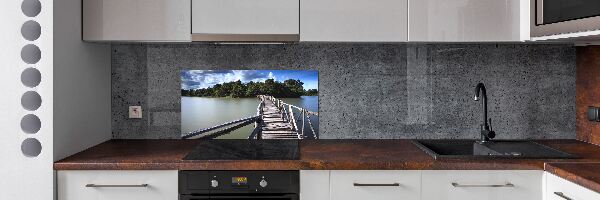 Achterwand keuken Houten brug