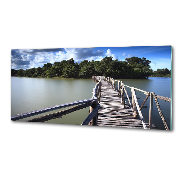 Achterwand keuken Houten brug