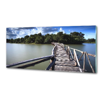 Achterwand keuken Houten brug