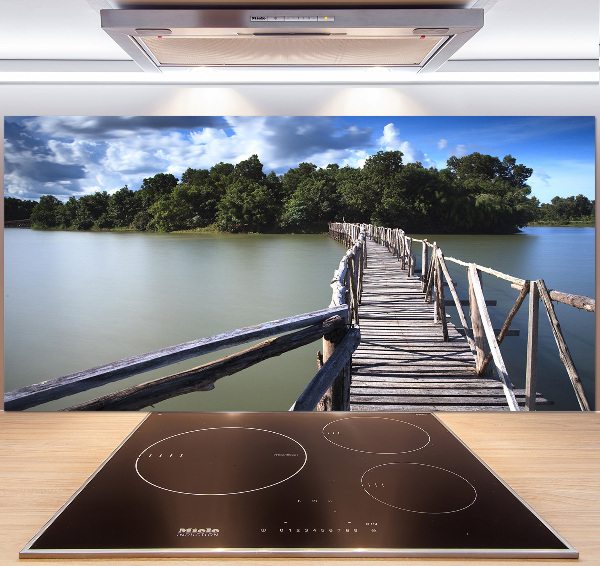 Achterwand keuken Houten brug
