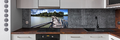 Achterwand keuken Houten brug