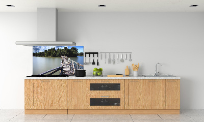 Achterwand keuken Houten brug