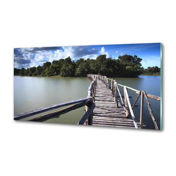 Achterwand keuken Houten brug