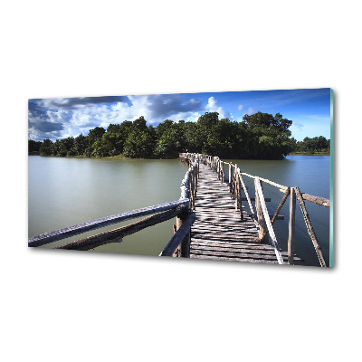 Achterwand keuken Houten brug