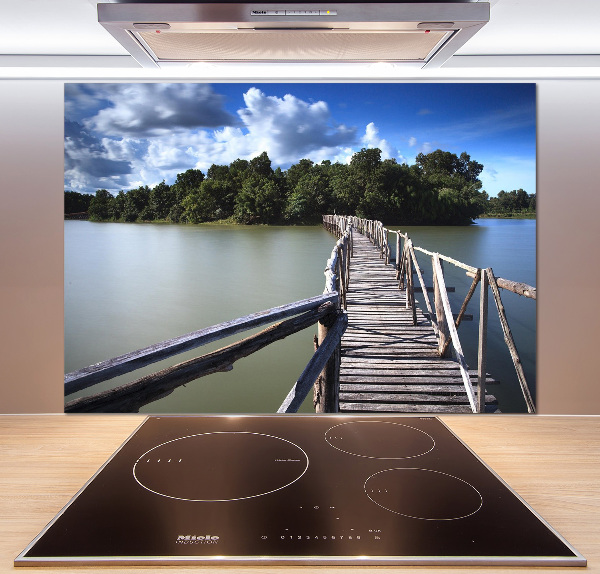 Achterwand keuken Houten brug