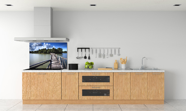 Achterwand keuken Houten brug