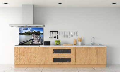 Achterwand keuken Houten brug