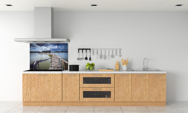 Panel do kuchni Drewniany most