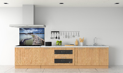 Panel do kuchni Drewniany most