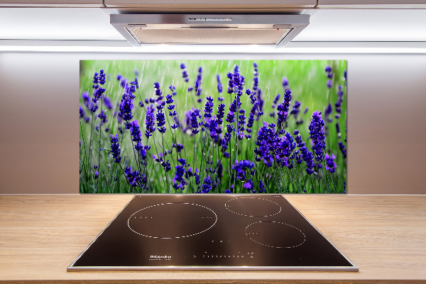 Spatscherm keuken Lavendel