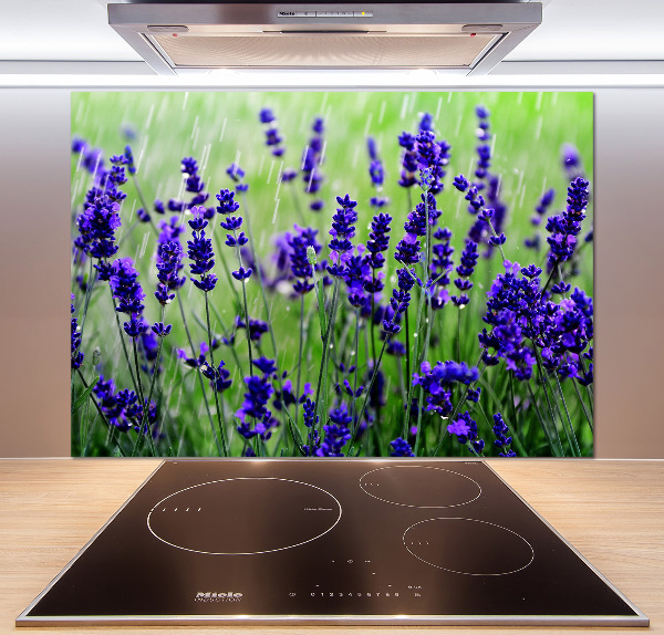 Spatscherm keuken Lavendel