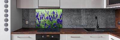 Spatscherm keuken Lavendel