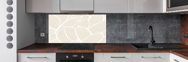 Achterwand keuken Bladerenpatroon