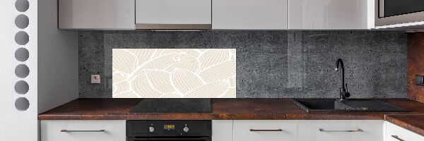 Achterwand keuken Bladerenpatroon
