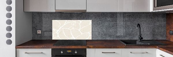 Achterwand keuken Bladerenpatroon